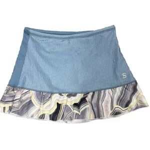 Sofibella Skort Womens Extra Small Blue Gray Golf Tennis Ruffle Short Pickleball